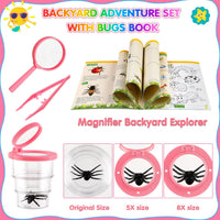 INNOCHEER Kids Explorer Kit & Bug Catcher Kit & Safari Costume Kit - Camouflage Pink - image 4