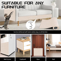 2 Pcs Self-Adhesive Cat Scratch Mat - Beige - image 4