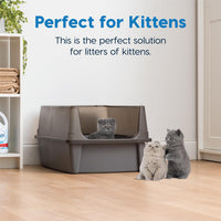 IRIS USA XX-Large High Sided Cat Litter Box, Scatter Shield - XXL / Gray - image 3