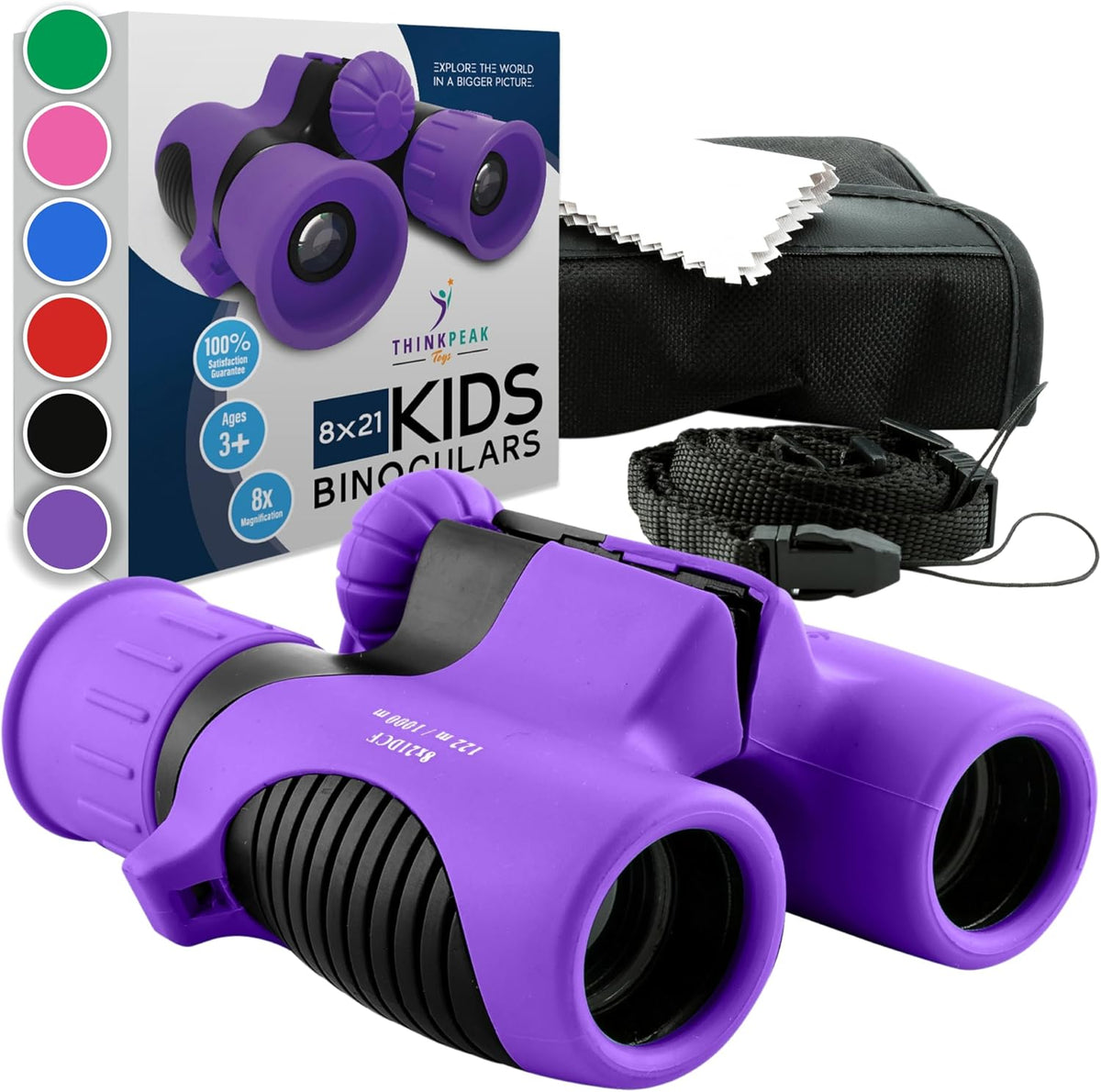 Think Peak Blue Binoculars Science Toy for Kids Ages 3-12 Years - Purple