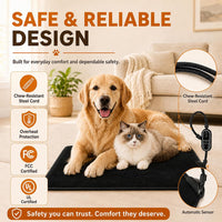 Pet Heating Pad for Cats & Dogs - dark grey / 17.7" x 17.7" - image 4