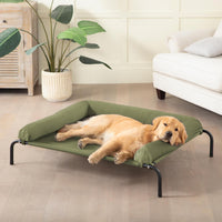 WESTERN HOME Cooling Elevated Dog Bed for Large Dogs - 36.0"L x 26.0"W x 8.0"Th / Green