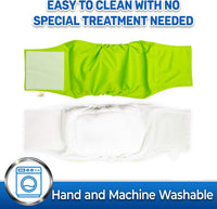 Male Dog Belly Manner Band Wraps Nappies, Blue Green and Purple - Solid / Medium (15"-21" Waist) - image 3