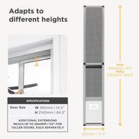 Hakuna Pets V2 Patio Pet Door Screen Insert Panel for Sliding Doors - Large / Silver - image 3