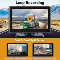 7'' HD1080P Wired Backup Camera System with Touch Screen Monitor, 2 Wired Rear View Cameras, Colorful Night Vision& IP68 Rated &10G Vibration, Backup Camera for Trucks/RVs/Trailers/Skid Steer