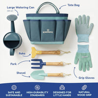 Gardening Set, Tool Kit, for Kids, STEM, Includes Tote Bag - Ocean Blue - image 3