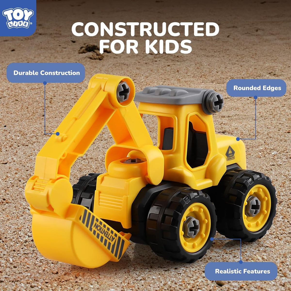 TOY Life 28 PCS Construction Toys for boy Age 3-5 - Construction Toys Sandbox Toys - image 4