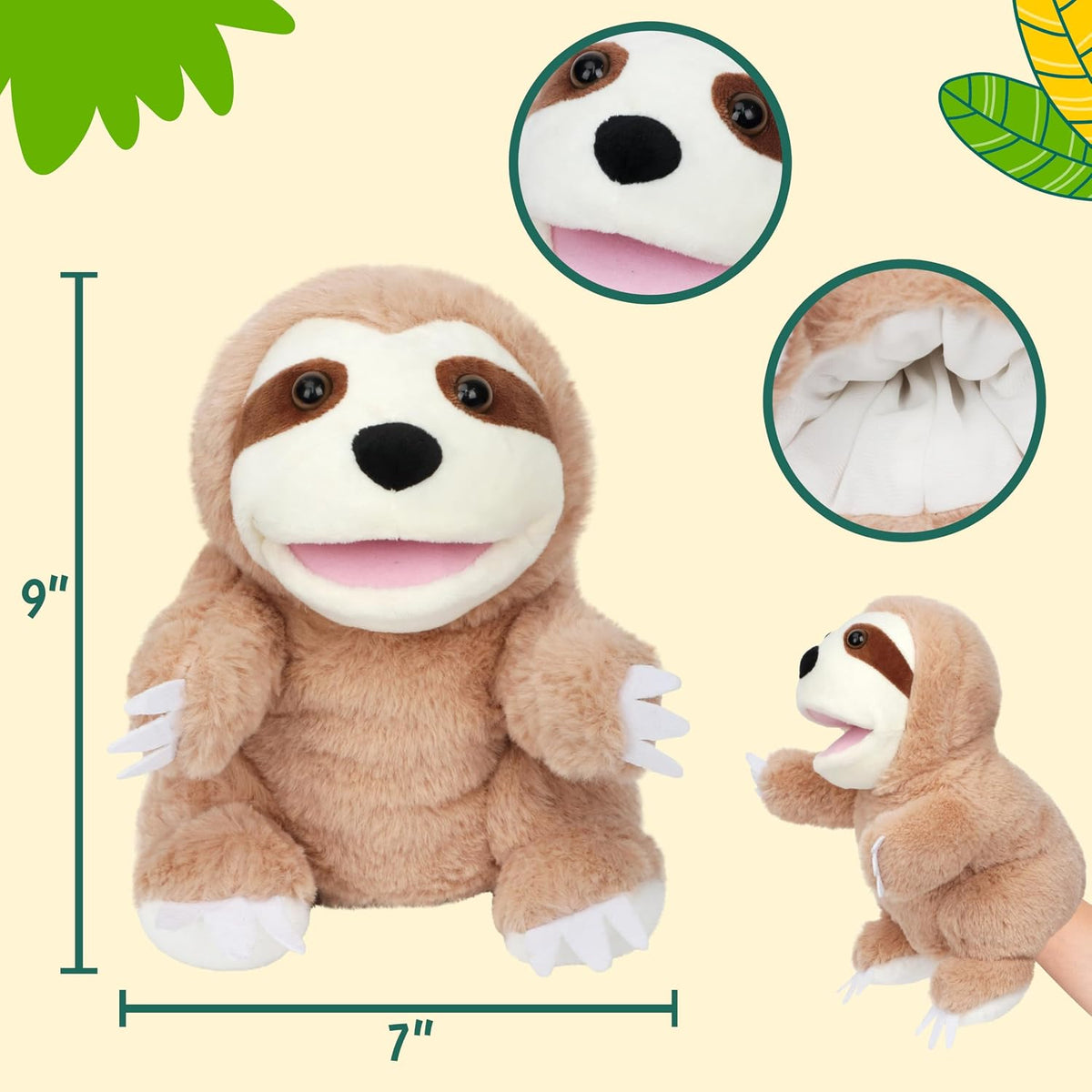 Easfan 12.5 inch plush puppy hand puppet with movable mouth and soft fur - view 26