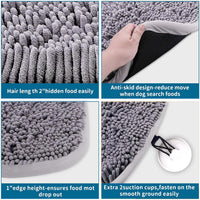 Snuffle Mat for Dogs, 17" x 21" Dog Snuffle Mat Interactive Feed Game for Boredom, Encourages - Grey - image 4