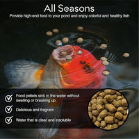 BIG Kahuna Koi Fish Food- 20lbs Koi Food – Made in The USA - Food Floating Pellets – 3/16" - 1/4" Pellet Size – 32% Protein Fish Food – Rich in Nutrients
