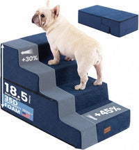 Gardner Pet Dog Stairs for Small Dogs 14" H - Navy / 4.0 / 18"x29.5"x18.5"Extra Wide