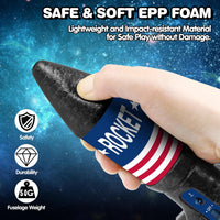 Rocket Launcher for Kids - Self-Launching 200 ft Motorized Outdoor Electric Play Toy, High Flying - Dark Blue - image 4