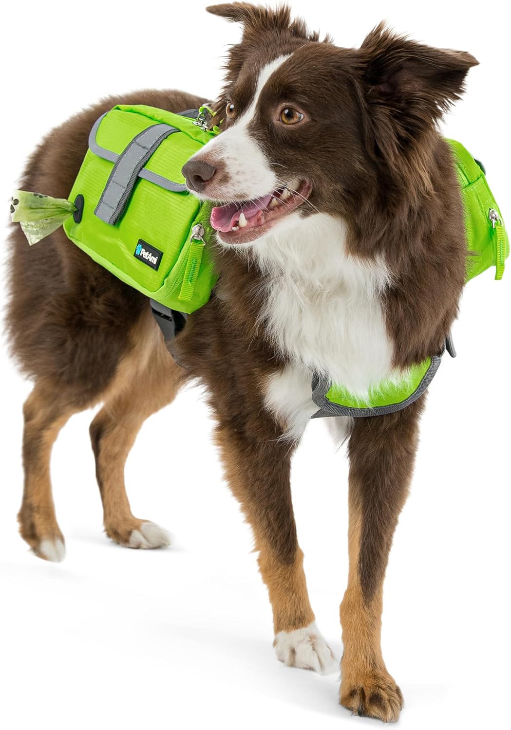 PetAmi Dog Backpack for Medium Large Dogs, Hiking Saddle Bag - Large / Green - image 2