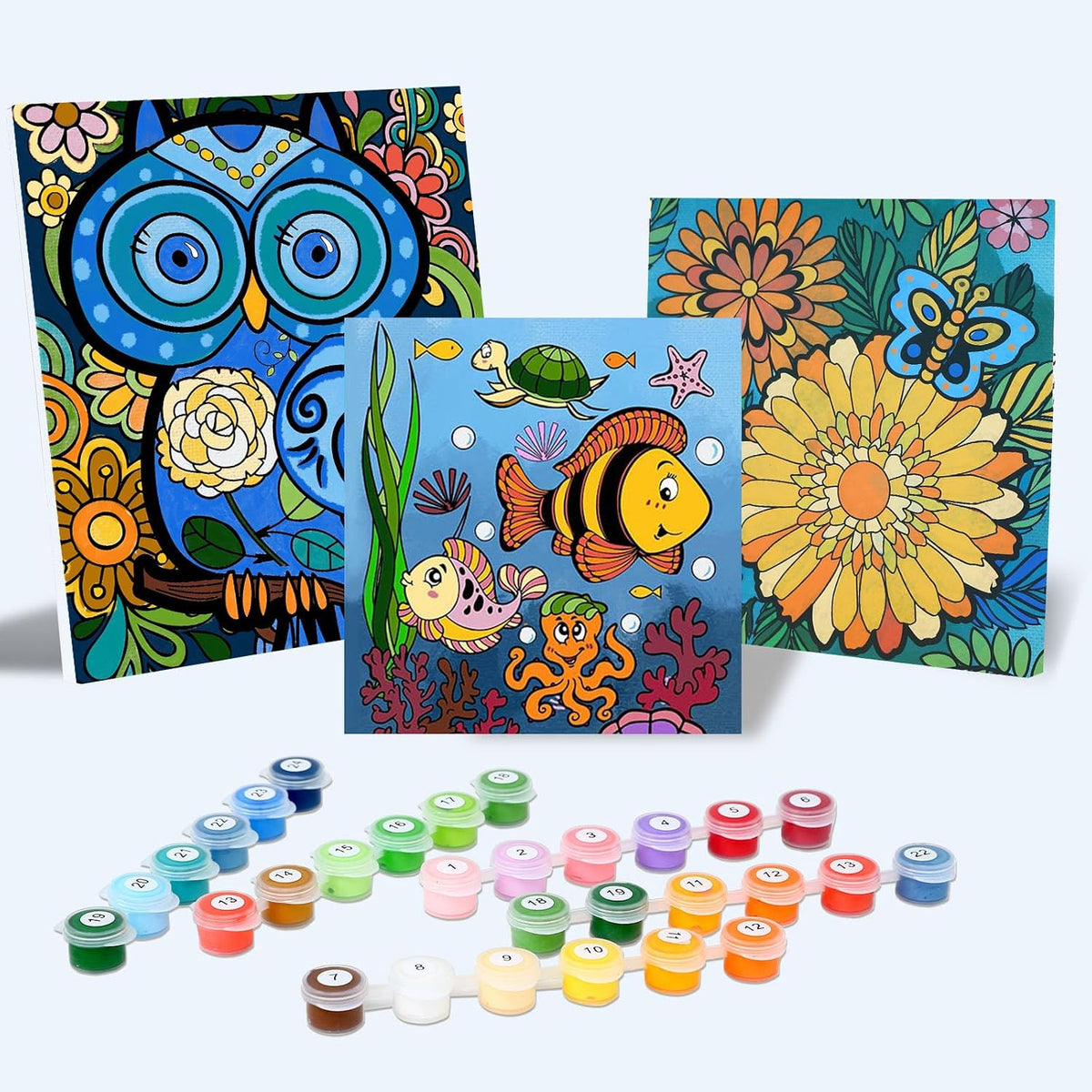 3 Pack Paint by Numbers for Kids Ages 8-12 - Ocean World