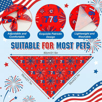 Abbylike 50 Pcs Halloween Dog Bandanas Bulk - 4th of July / 31.5 x 21.7 x 21.7" - image 3