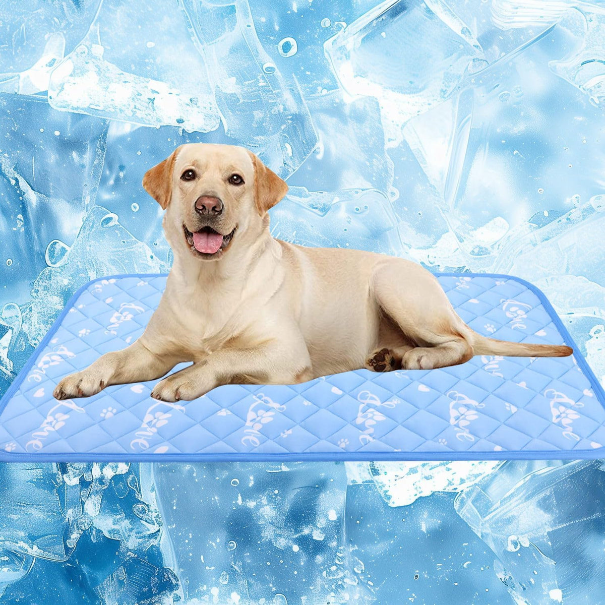 Dog Cooling Mat 36"x23", Cool-Chill Cool Fiber - 48.0" Large x 28.0" W x 0.5" Th