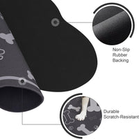 Dog Cat Food Mat, Rapid Absorbent Pet Feeding Mat - 18"L x 12"W / Bone Shaped Dark Grey - image 3