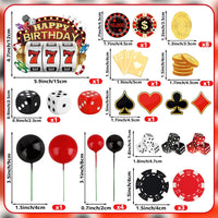 Hooqict 43 piece Halloween cake topper set with sign, tombstone, skulls, trees and spiders - view 35