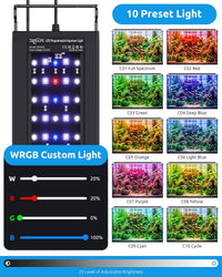 SEAOURA WRGB DIY Aquarium LED Light with Thermometer for 18-24in Fish - For 18'' - 24'' Tank - image 2