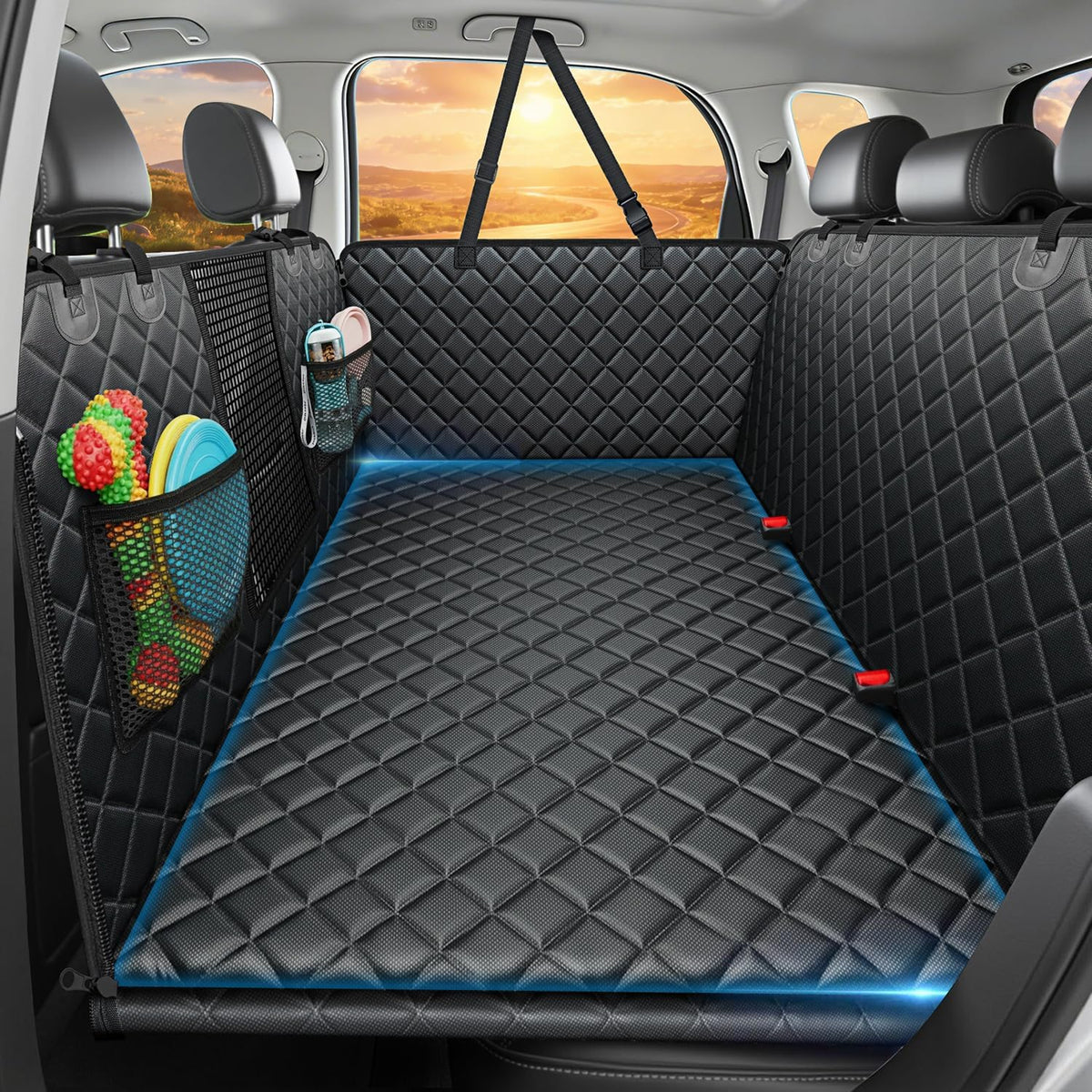 URPOWER Back Seat Extender for Dogs - Black / M - Cars / Full Size SUVs