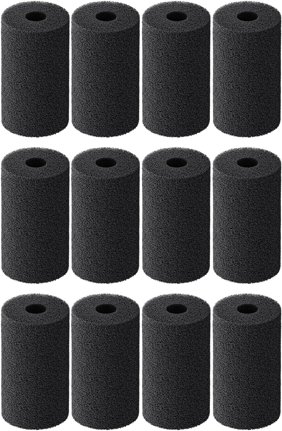 Pawfly 12 Pack Pre-Filter Sponge - 0.4″ | 1.4″D × 2.4″L