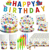 Litmitfu dinosaur birthday party supplies with plates, cups and banner - view 5