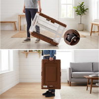 28" L Collapsible Dog Crate for Dogs - Woodgrain / 27.95 x 18.9 x 21.65 in - image 3