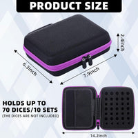 Aoriher 1 Pcs Dice Case with Removable Slotted Tray - Purple - image 2