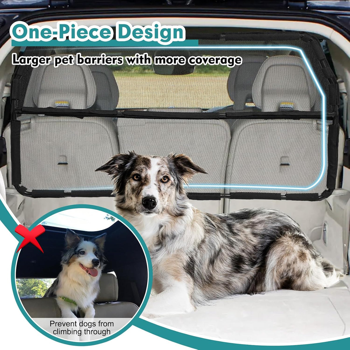 Dog Car Barrier Escape-Proof - Medium - image 2