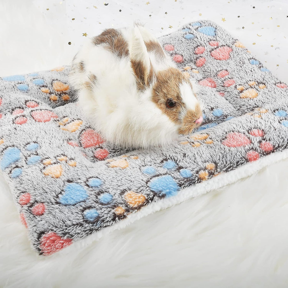 Small Animal Bed Mat, Soft & Warm, Suitable for Guinea Pig - XX-Large(19.7''x15.7'') / Footprint Grey - image 2