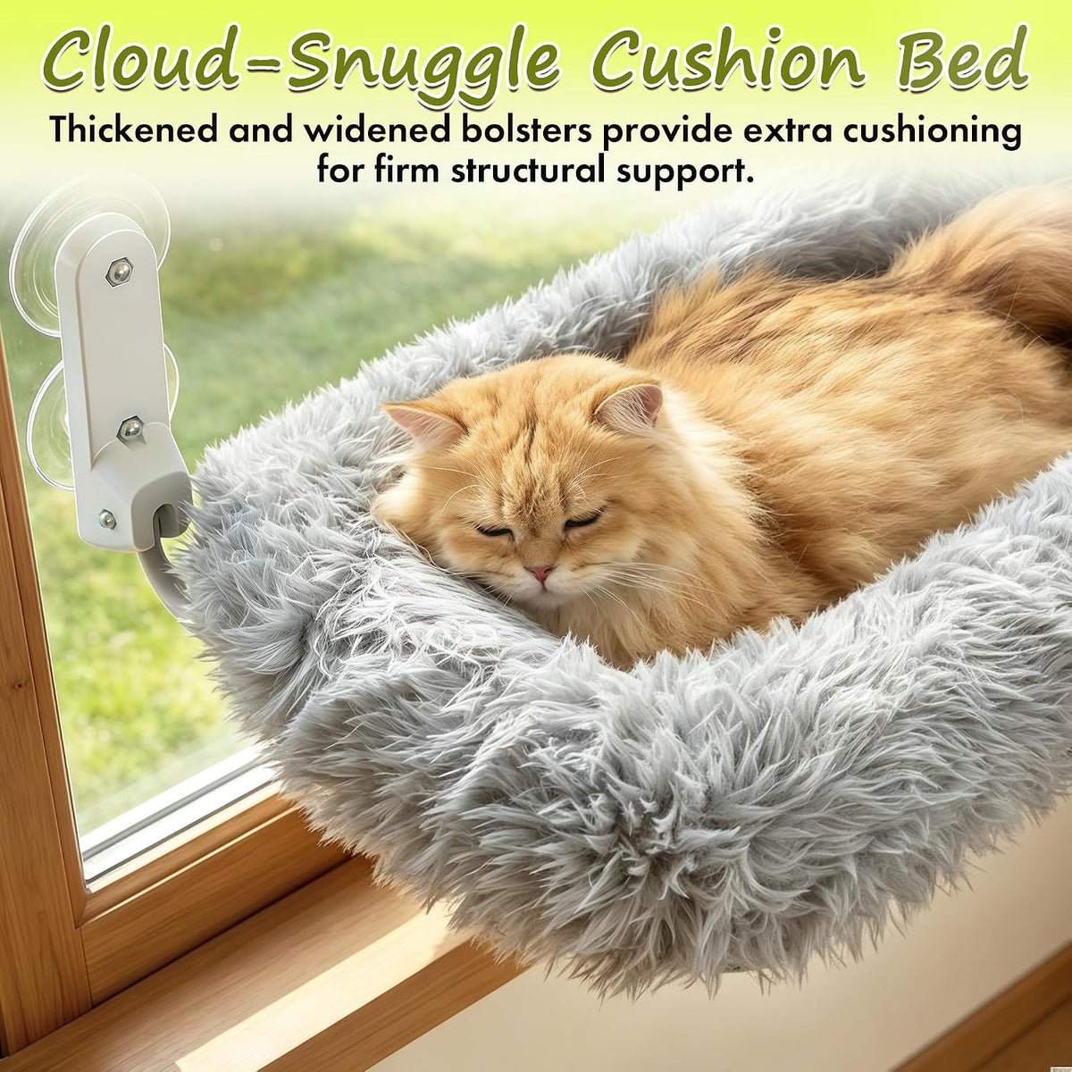 Foldable Cat Window Perch - Gray / 26.7''x18'' - image 2