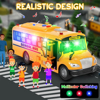 Yellow School Bus Toys for Toddlers 4 Different Flashing Lights - image 4