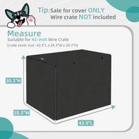 Dog Crate Cover, Kennel Covers Fit for 30 Inch Dogs Crate - Black / 42 Inch - image 2