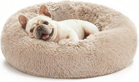 Love's cabin Calming Cat Bed for Indoor Cats - Beige Taupe / 20"