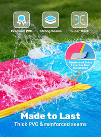 JOYIN 22.5ft Water Slides and 2 Bodyboards - Blue, Pink / 32.5ft - image 4