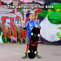 Skateboards for Beginners Kids Boys Girls and Adults, 31''x8'' - Scary Smile - image 2