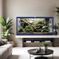 120 Gallon Bearded Dragon Tank,48" x 24" x 24" Reptile Tank with Sliding Door Top Screen Ventilation, Front Opening Reptile Enclosure for Easy Maintenance