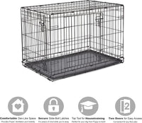 New World by Midwest 42-Inch Single Door Crate, for Large Breeds - Double Door - Black / Medium (36"L) - image 3