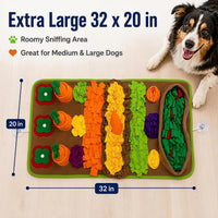 Snuffle Mat for Dogs, Extra Large 32'' x 20'' - Green-Yellow - image 2