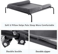 WESTERN HOME Cooling Elevated Dog Bed for Large Dogs - 43.0"L x 31.0"W x 8.0"Th / Grey - image 3