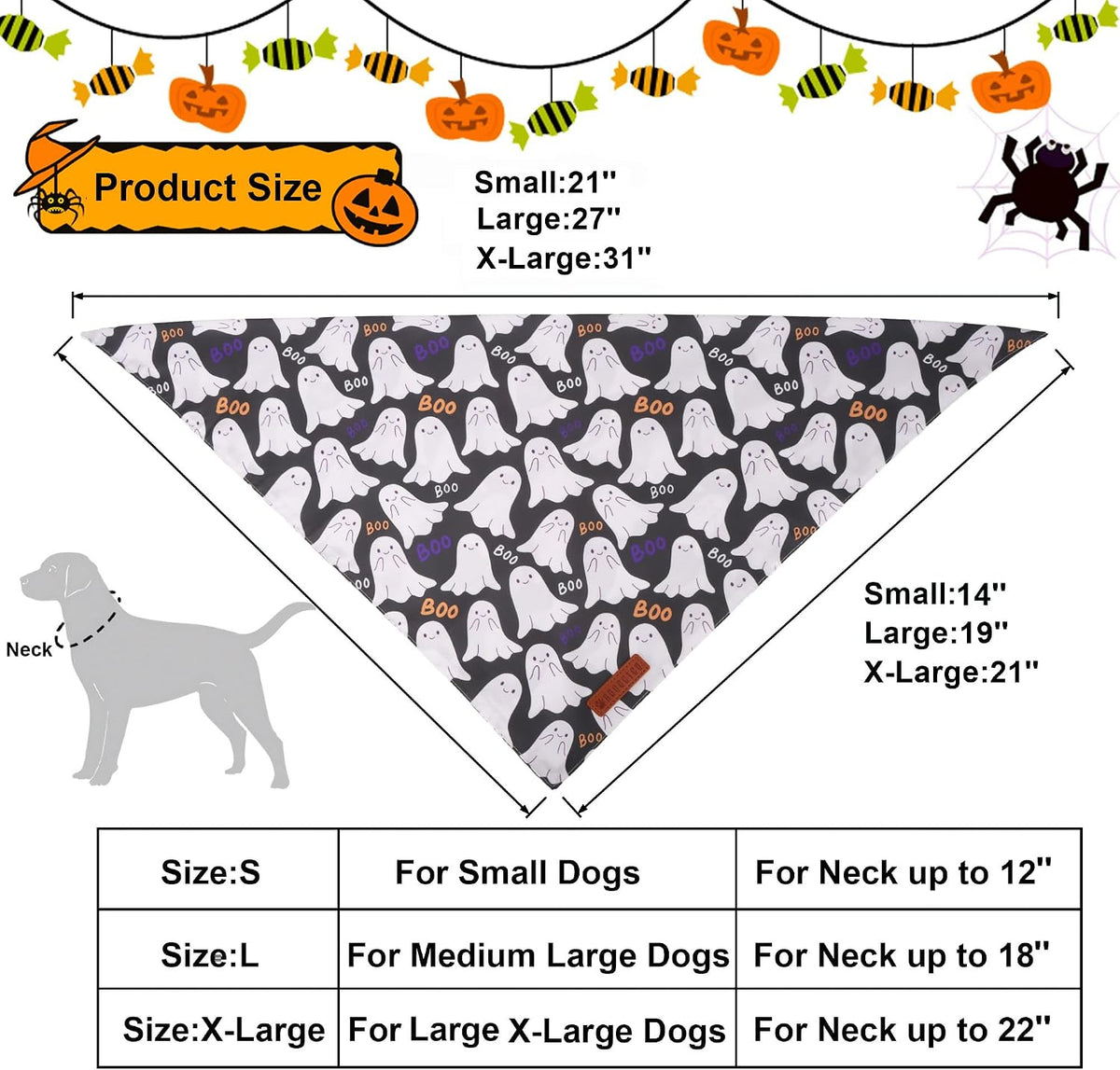 ADOGGYGO Pink Halloween Dog Bandanas Girl - Small / Halloween-2 - image 4