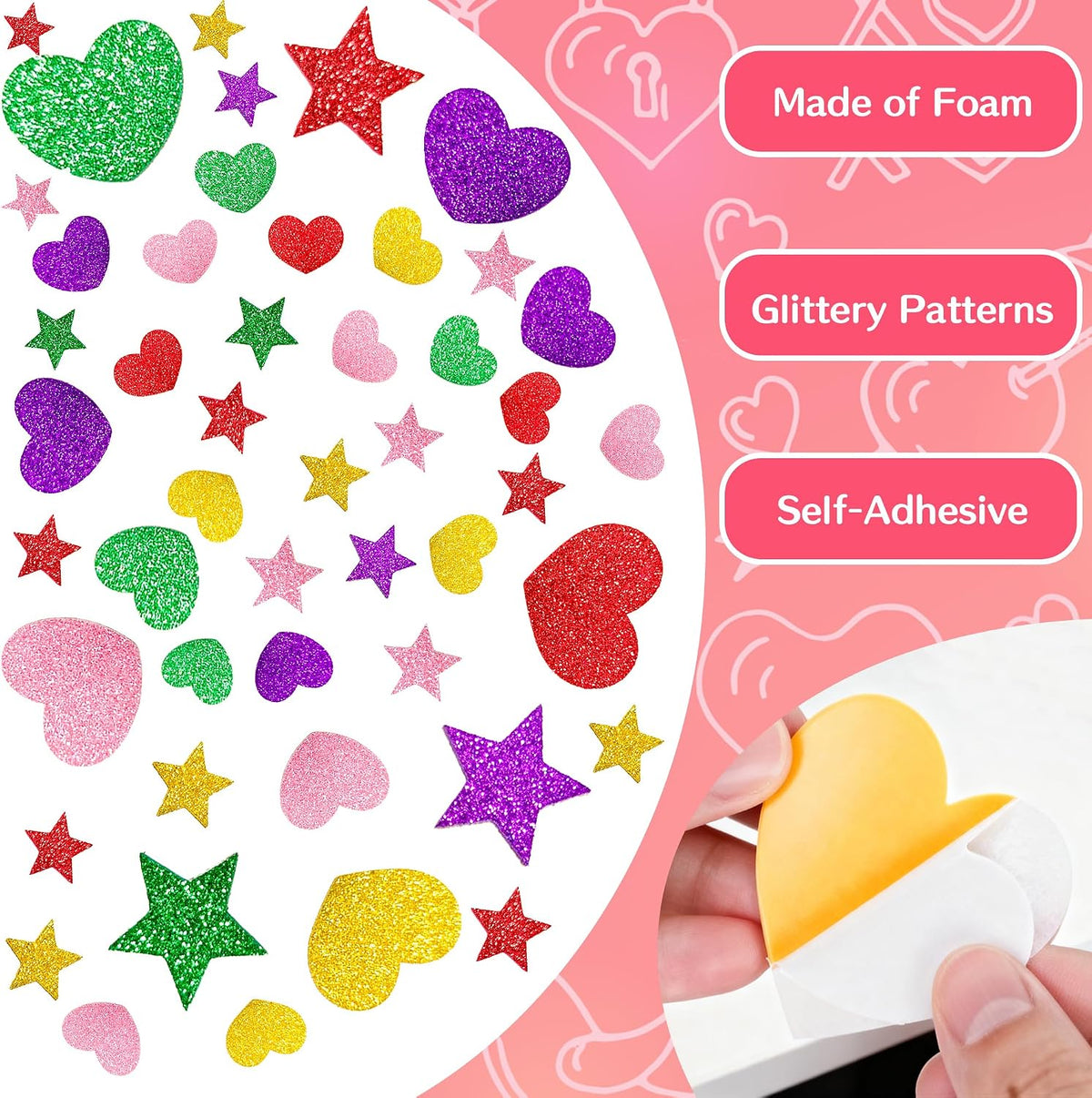 36 Sheets Stickers for Kids, Cute Stickers Pack for Scrapbook - Foam - image 3