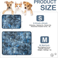 Washable Pee Pads for Dogs, Reusable Puppy Pads 36"x 41" 2 Pack – Essentials for Dogs - Tie Dye Blue / 18"*24"(Pack of 2) - image 2