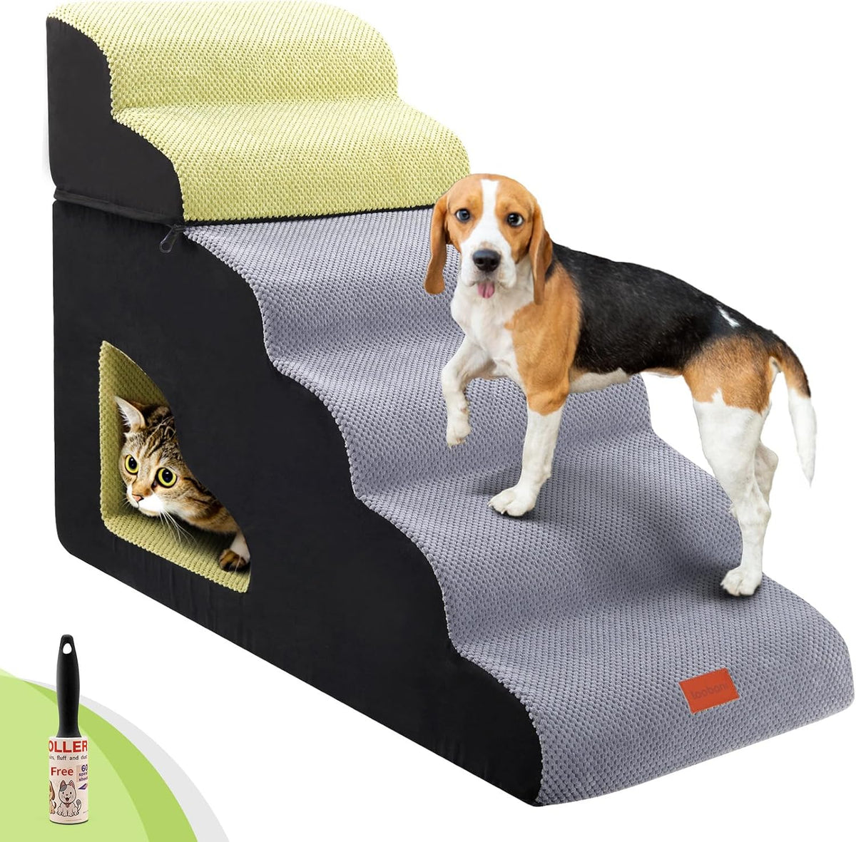 LOOBANI 6 Steps 30 inches Height Dog Stairs for Bed for Small& Older