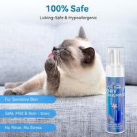 Waterless Cat Shampoo, No Rinse Foam Cat Bath - Dry Shampoo with Brush - image 4