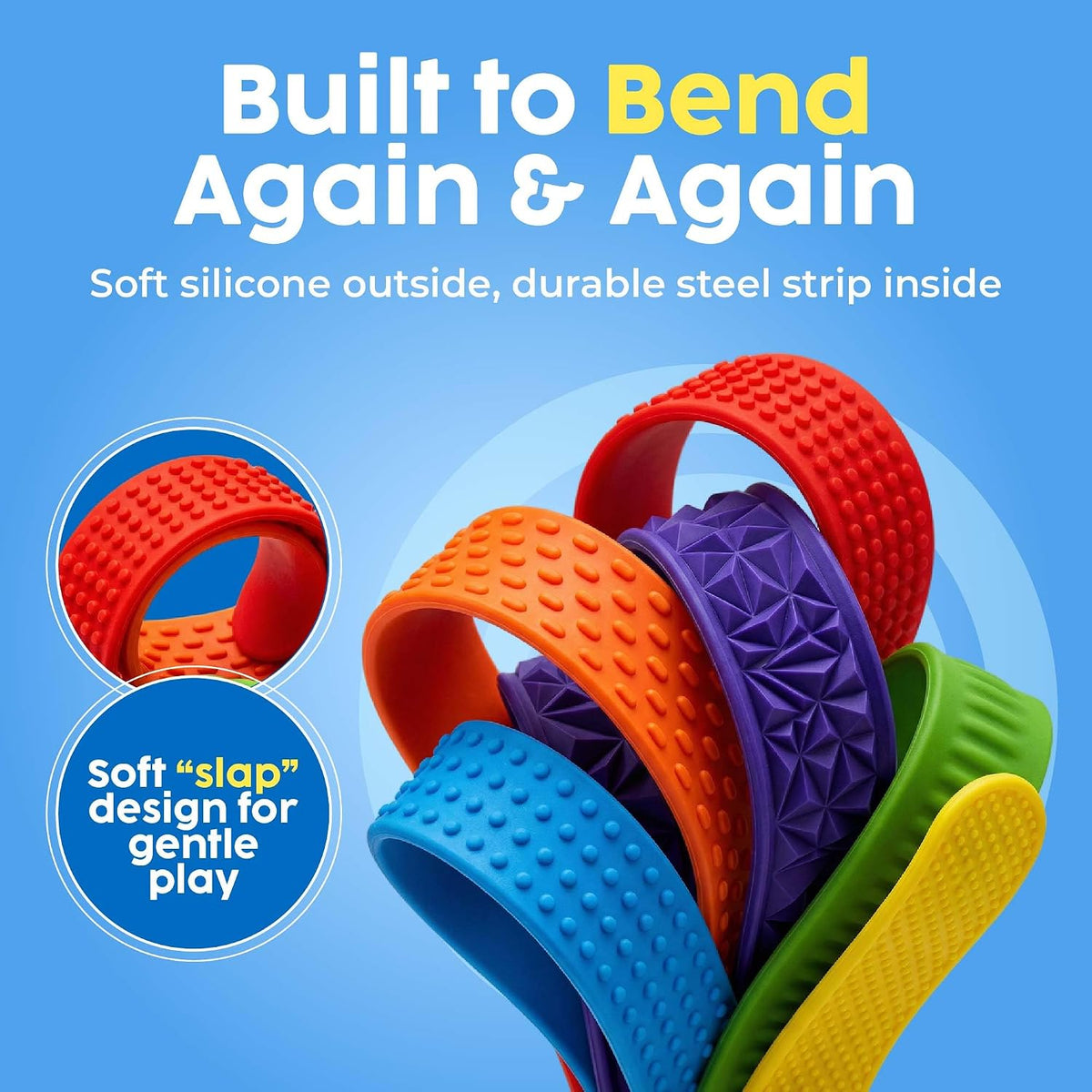 BUNMO Stretchy Strings, Stimulating & Fun Fidget Toys for Kids - Sensory Bracelet - 6 Pack - image 4