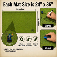 Tidyboss DND Starter Set, 3 x Double Sides 24x 36 Game Grid Mat - Multi Color - image 4