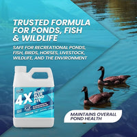 32oz Aqua Blue Pond Dye 4X Concentrate, Lake & Pond Dye Blue for Aqua Colored Water, Ideal Lake Colorant, Aquashade Colorant That Protects Against Sunlight - Ideal for Fish and Wildlife