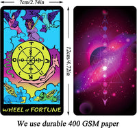 Jrskvaro colorful neon tarot cards deck with 78 cards and beginner guidebook - view 2