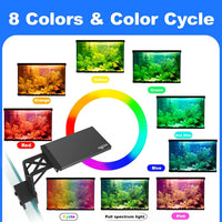 SEAOURA Clip On Aquarium Light for Plants-24/7 Fish Tank Light - 7inch for 7-12 inch tank - image 3